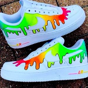 Custom hand-painted shoes.